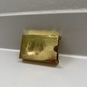Gold Foil 100 Dollar bill playing cards